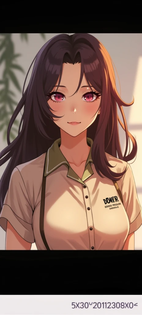 Free Fire Game style female anime photo, With the name Doctor on the collar of the blouse 