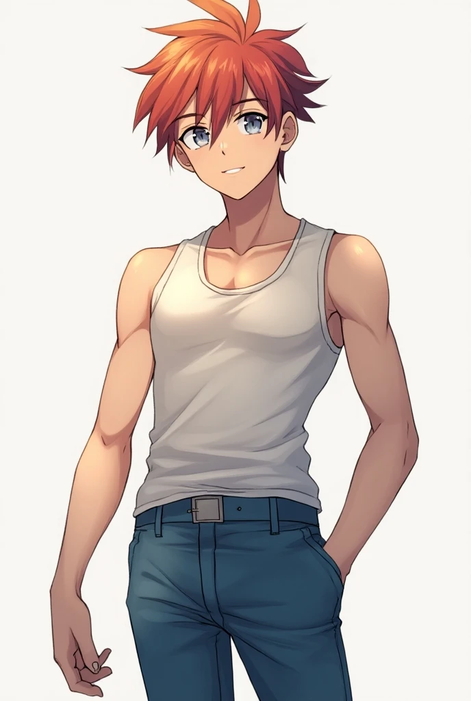 Anime boy full body state body
