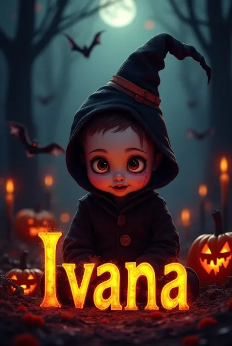 Ivana is 10 months old I want her name in Halloween style 