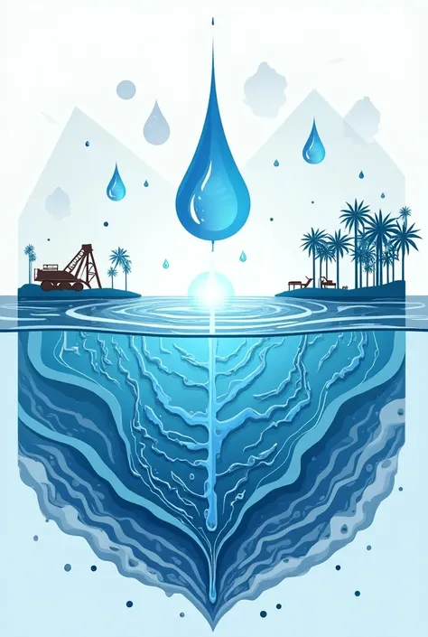 Graphic with the name InFinite Water hydrogeology drilling and 
