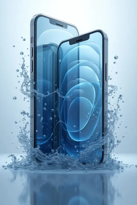 Make me a logo with glass iPhones 15 with traces of technology 