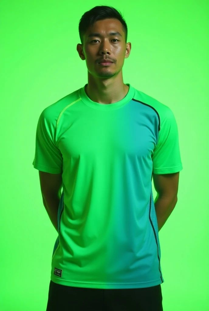 Pure cyan lime green colour jersey