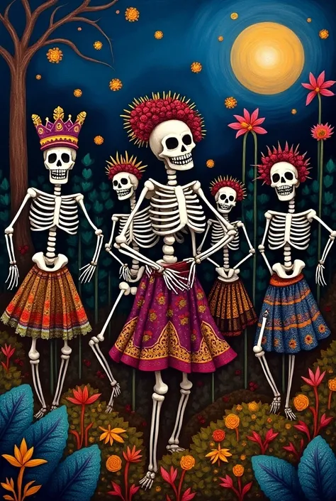 Create a unique and different Day of the Dead painting 