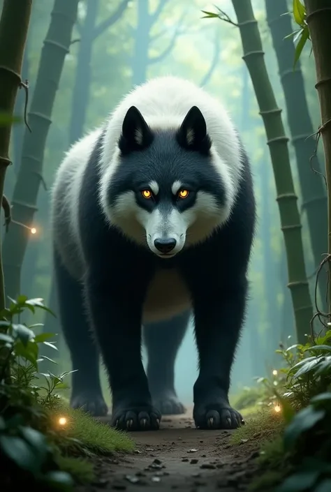 Panda and wolf fusion 