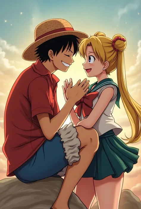 Luffy and Sailor Moon fucking