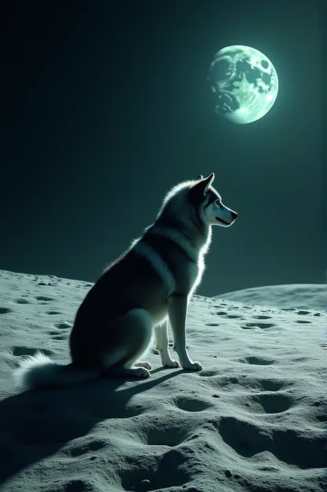 Dog on the moon