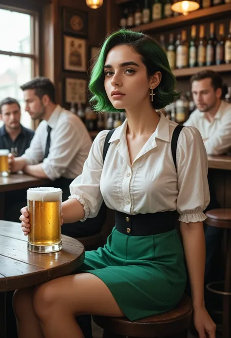 a lonely indian lady(yellowish skin tone ) wearing saree: black colours and white blouse piece ,manglsutra,bindi and in her hand she is wearing green bangles made of glass while sitting her legs are cross and facial expression is hinting toward like she is...