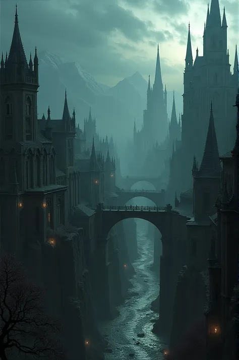 Create an image of a Gothic city

