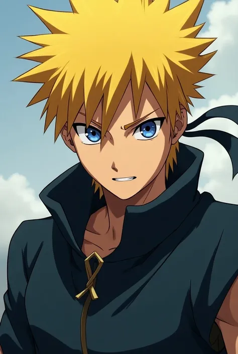 Minato Namikaze, Blue Eyes, Yellow styled Hairs, Super Anime style, Ultra grafics, 4k, hyper Quality 