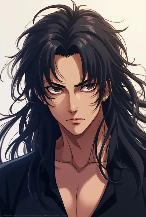 Anime style full bodymale handsome  long hair 