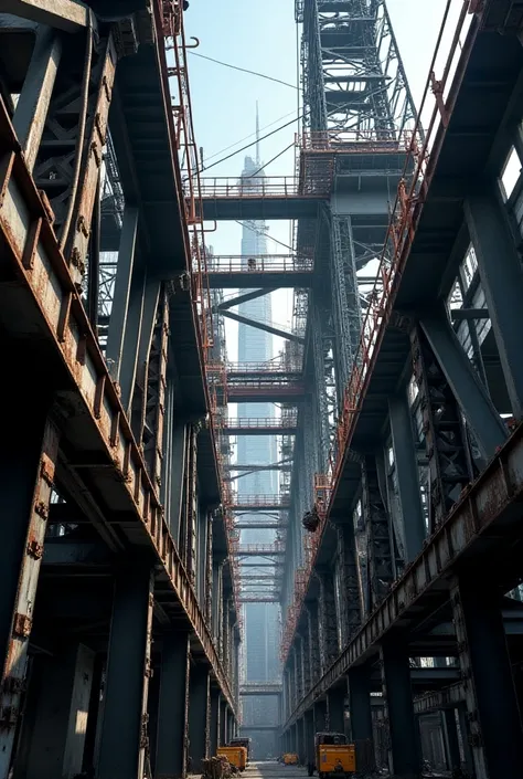 images of metal structure frames used in construction 