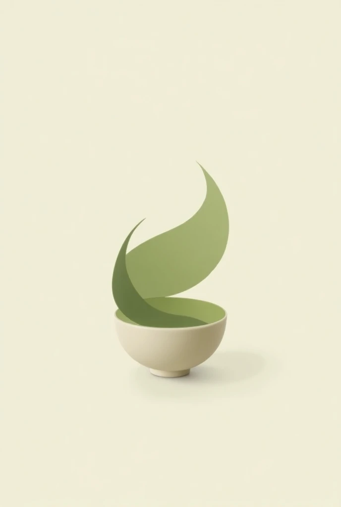 "Design a minimalistic logo for Lakunaco, incorporating a Japanese tea bowl half-filled with matcha, symbolizing life’s gaps that can be filled with presence and mindfulness. The logo should have a classy, timeless look with clean lines and subtle touches ...