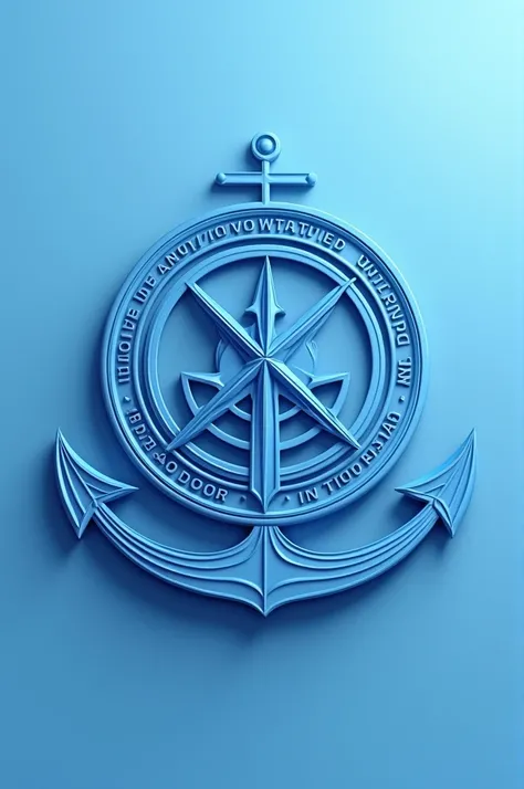 ((best quality)), ((masterpiece)), (detailed), Make a logo brand "FTTK UMRAH" its about Maritime Innovation and Technology and the main color is blue