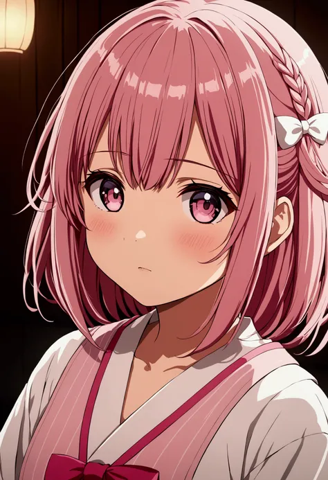 A suakura anime girl pink and cute