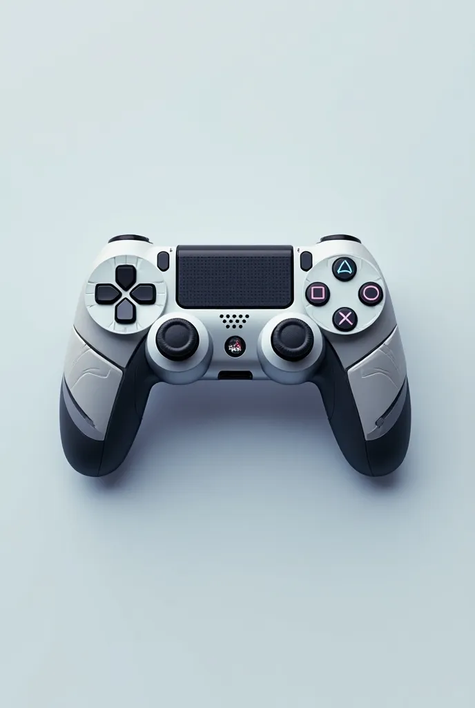 a playstation 4 controller with stylish futuristic 3D art without background layer