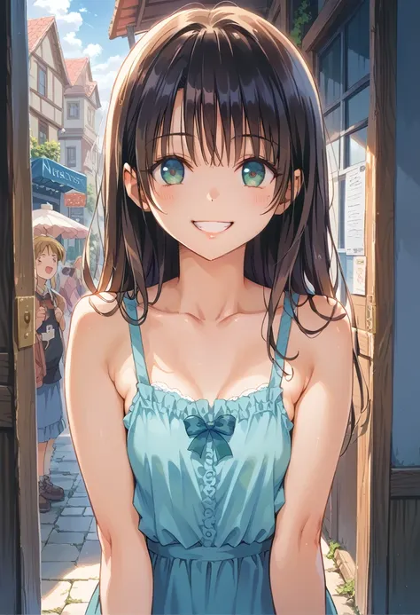 masterpiece, best quality, score_9, score_8_up, girl, petite, smile,