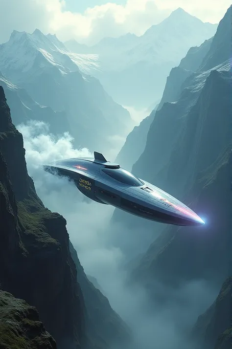 A boat flying through the mountains with no one on board being chased for nothing and 