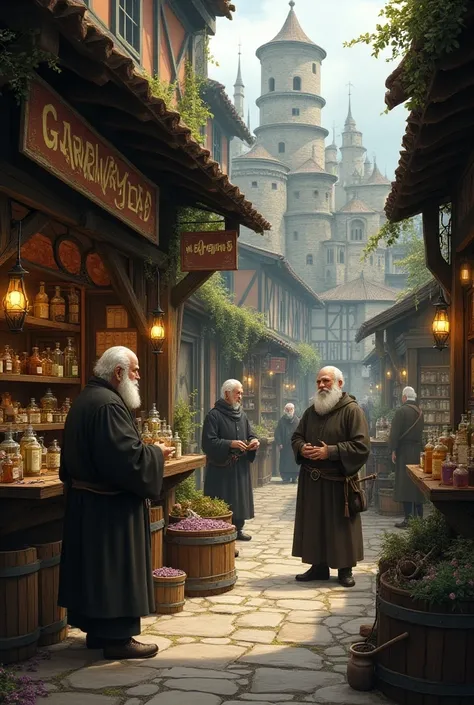 Where does one sell medicinal products, Medieval style