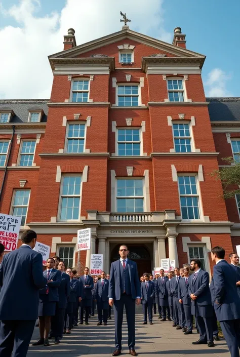 DC office will be written on the red building as it was during the British period and in front of it the medical students will protest their four point demand with banner pistons.