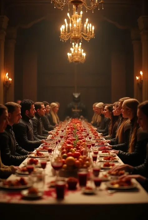 The Red Wedding – “The Rains of Castamere” (Season 3, Episode 9) Image Description: Inside the grand hall of the Twins, the atmosphere is festive but tense. The camera pans across Robb Stark, Catelyn Stark, and the rest of the Stark army as they sit at a l...