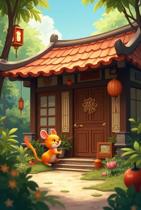 orange Asian house shrew 