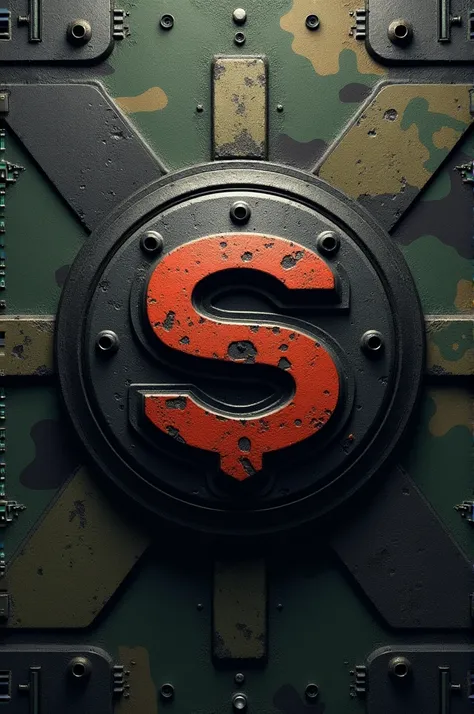 s later logo with military background.