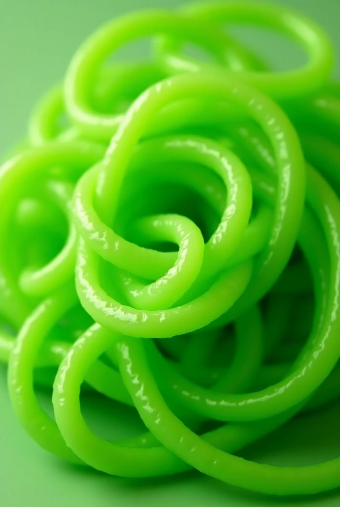 Make noodles of green color