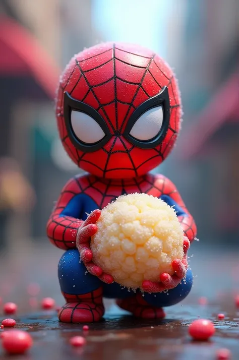 Rasgulla transfer into spiderman a beautiful combination of rasgulla and spiderman 