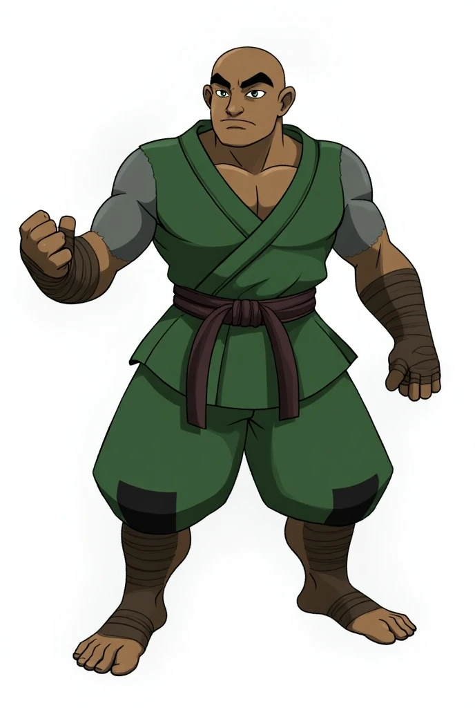 Karadonis has an impressive and muscular stature, which reflect his strength and fighting skills. Its body is colored with earthy tones in deep brown and bright green, which gives him a powerful and dynamic appearance. He wears a stylized karate gi armor, ...