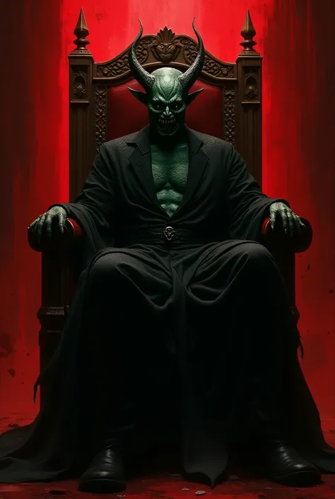 Sukuna from jjk sitting in a Throne .PNG.Bloody sukuna green screen .I sukuna