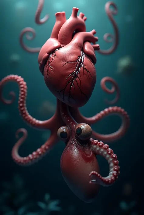 A Heart pumping blood to octopus gills 