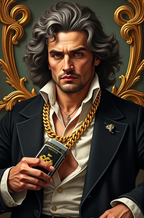  Beethoven gold chain, Vape Cucci stuff  