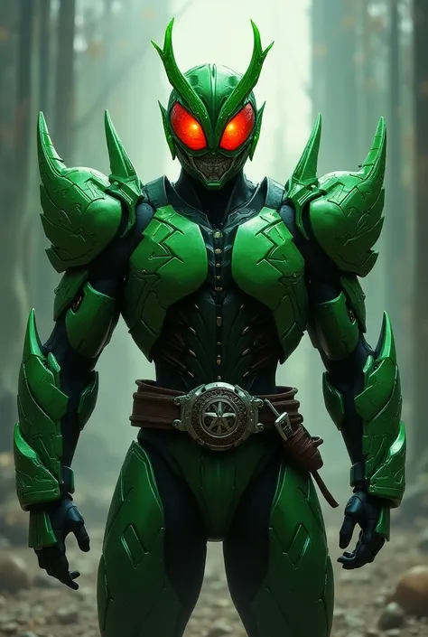 green　insect　 Kamen Rider 　front　Muscular