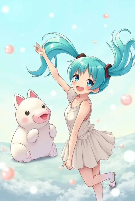 smile,  Hatsune Miku, hatune friend