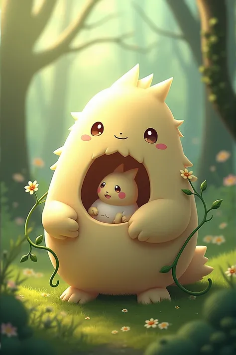 Create a Pokemon Pokemon with a baby inside 