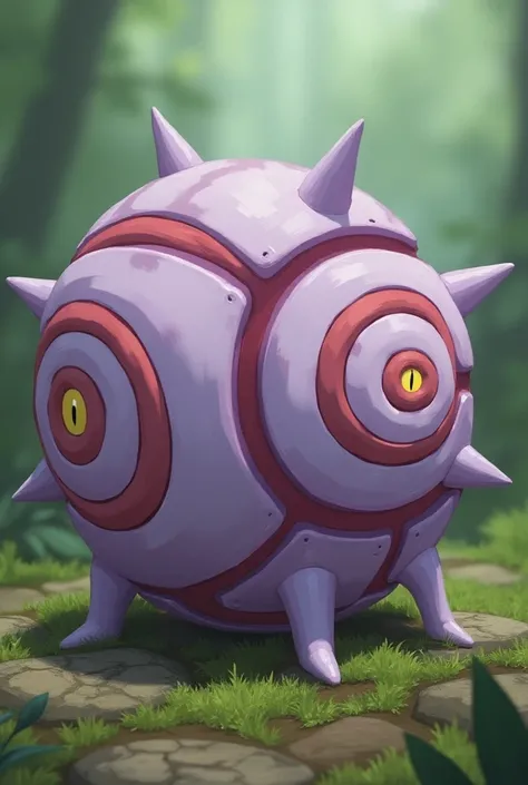 Rollum is a Pokémon, which resembles a rolled up woodlouse. It has a predominantly light purple color. The body is, thereby, that it is rolled up, round and divided into six body parts. Each body part is covered with a red ring patterned. Four of the six s...