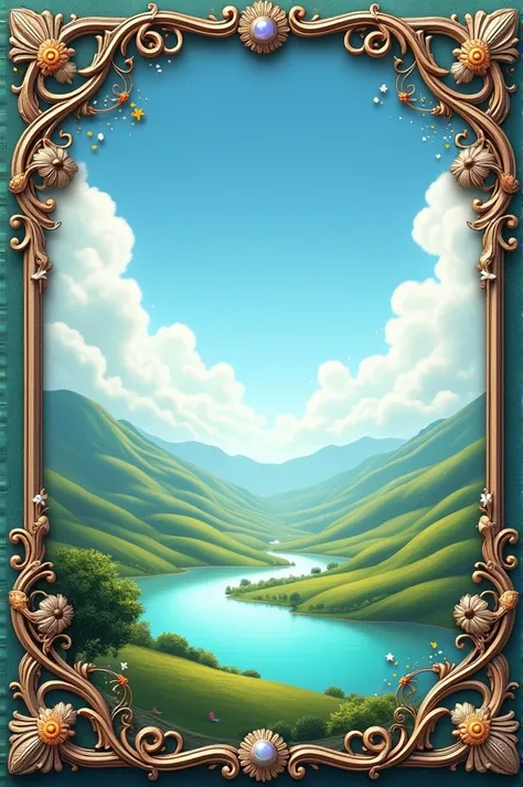 Background with beautiful borders 