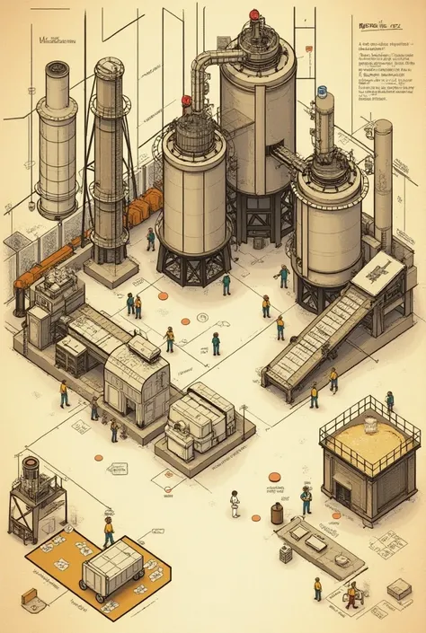 Map of a grain factory 
