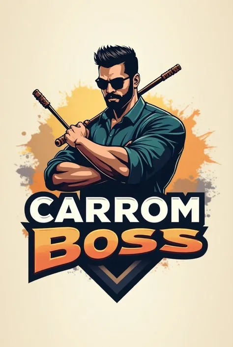 Make an digital designer logo of carrom striker and With the name carrom boss👑