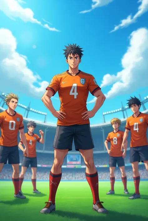 Nagi seichiro characters wearing number 4 jersey,4k