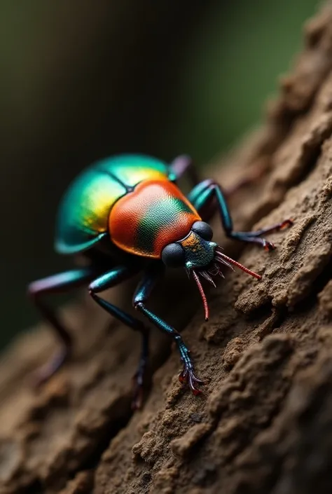 Insect on trunk with common camera 