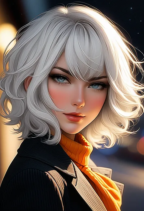 Eflfa short white-haired brunette