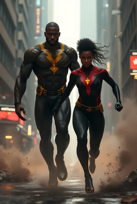 create two black  superheroes