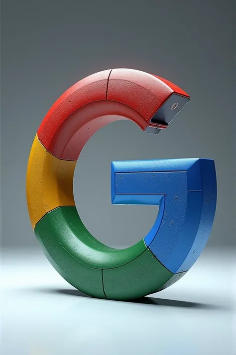 Futuristic Google logo in 3D