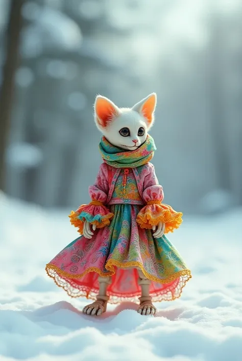 Wear colorful dresses
colorful skeleton kitten
A lot in the snow