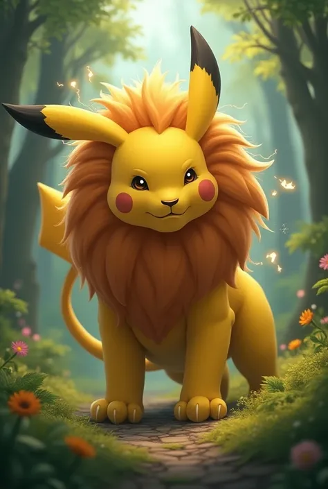 Lion hybrid with pikachu