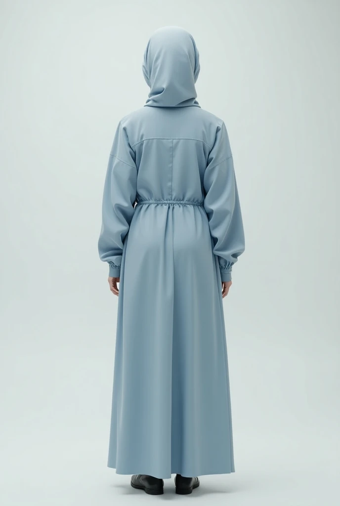 The dress should go down to below the ankles and not transparent . Kein Gürtel und das Kopftuch wie die Form eines Khimars und über Brust und Schultern gehen 
No nicht bis zum Boden und Praxis freundlich soll es sein man muss es für die pflegerischen Tätig...