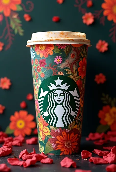 Redesign of Starbucks packaging based on the Day of the Dead holiday, while respecting its graphic line 