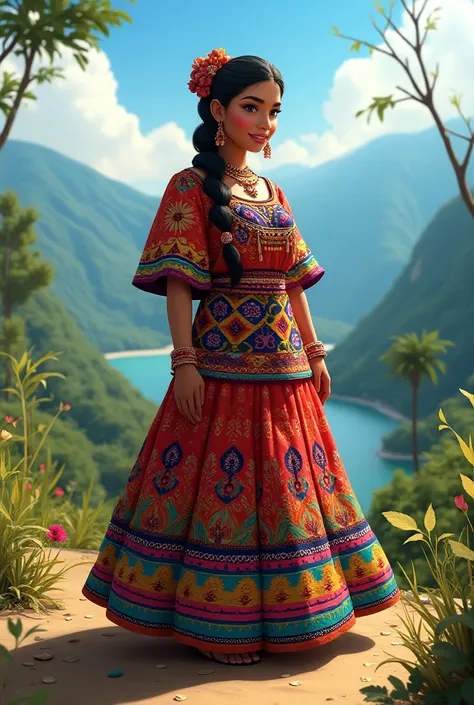 Typical animated San Lucas Tolimán costume