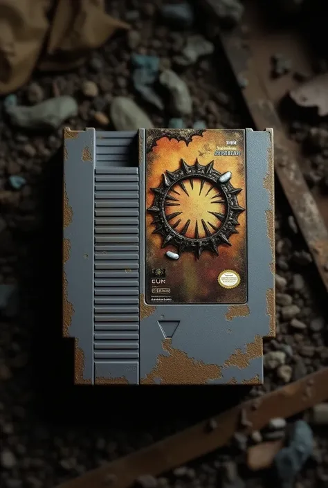 The box was deteriorated ,  as if it had spent decades in neglect.
 and the label of the Mario Bros 1 cartridge for the NES had a strange symbol engraved,  like a circle with thorns around , something I didnt recognize from the original .